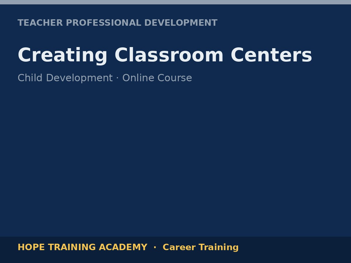 Creating Classroom Centers
