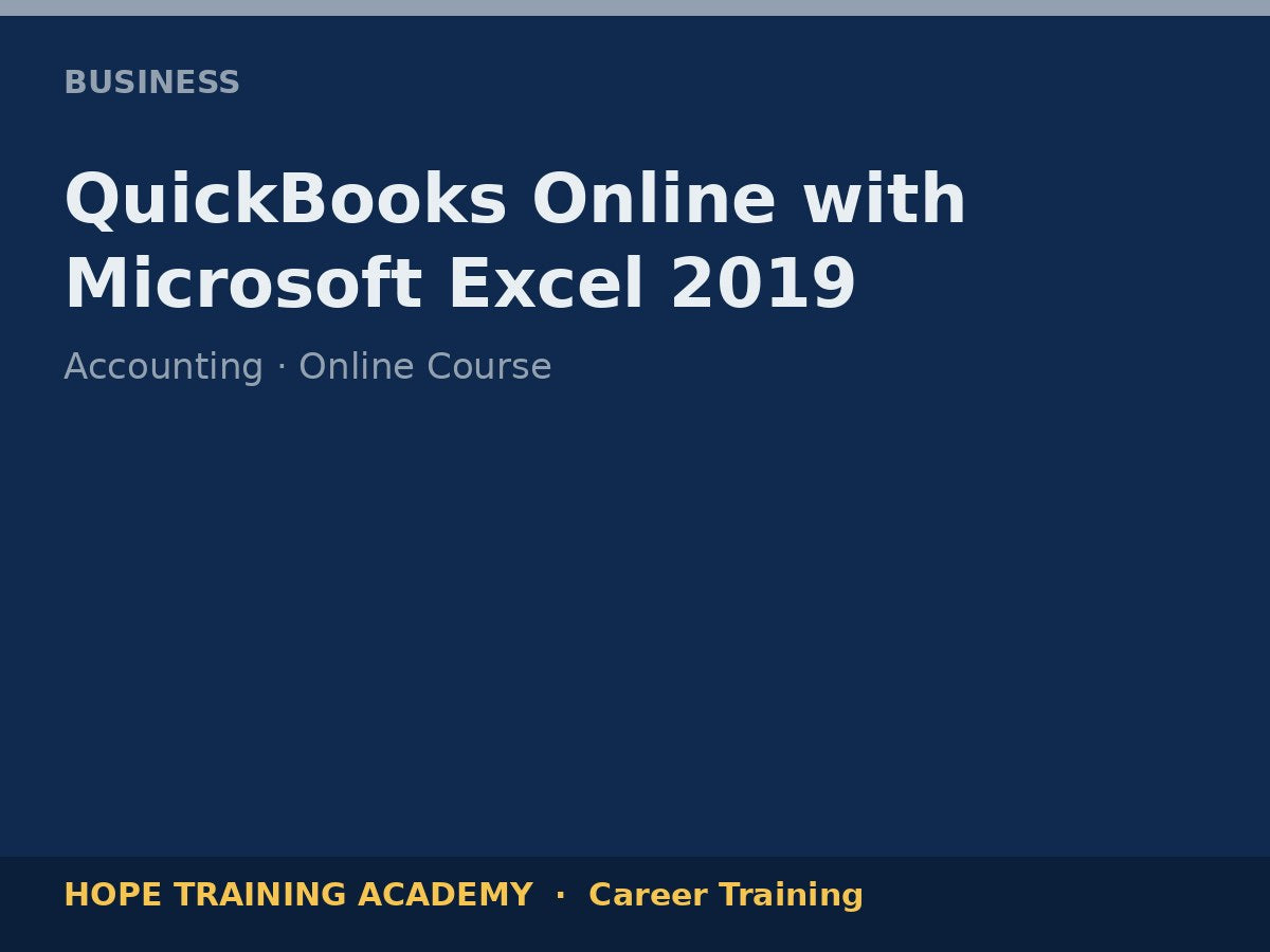 QuickBooks Online with Microsoft Excel 2019