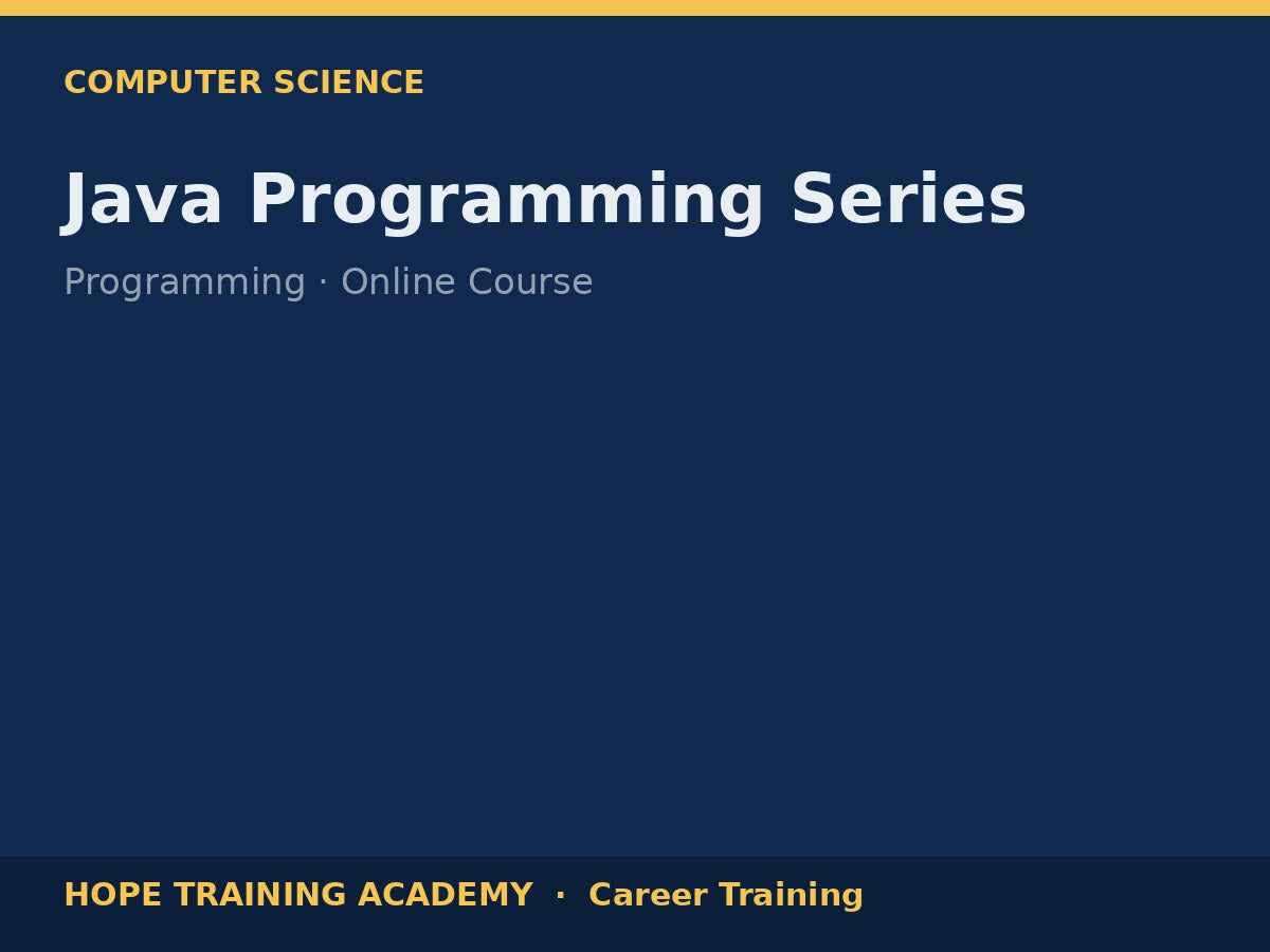Java Programming Series