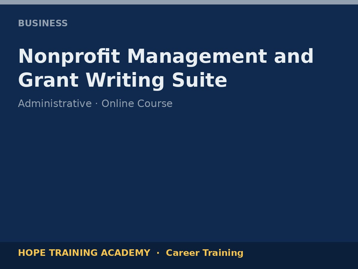 Nonprofit Management and Grant Writing Suite