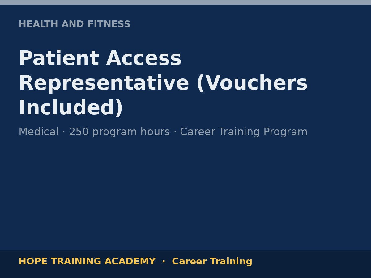 Patient Access Representative (Vouchers Included)