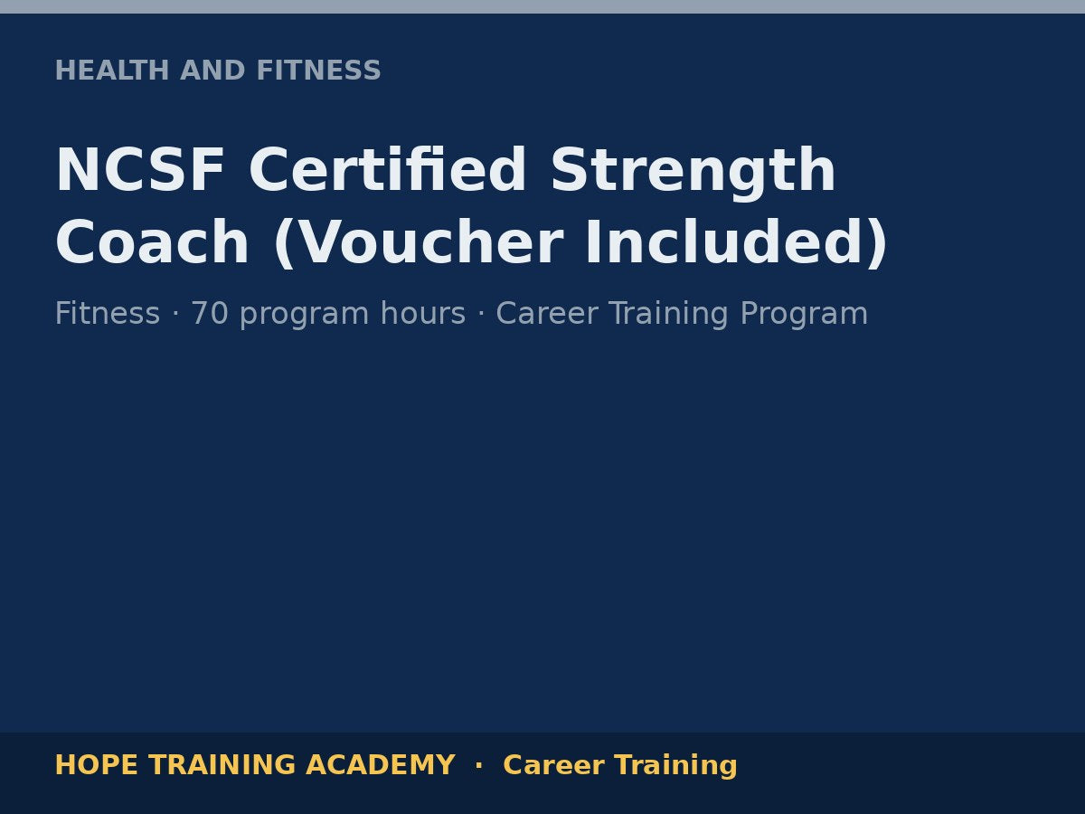 NCSF Certified Strength Coach (Voucher Included)