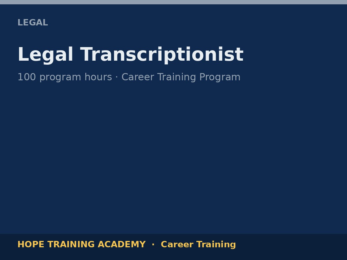 Legal Transcriptionist