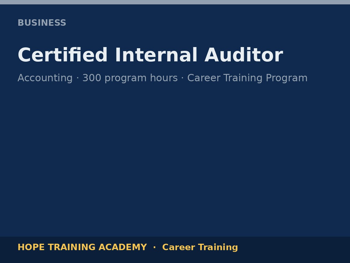 Certified Internal Auditor