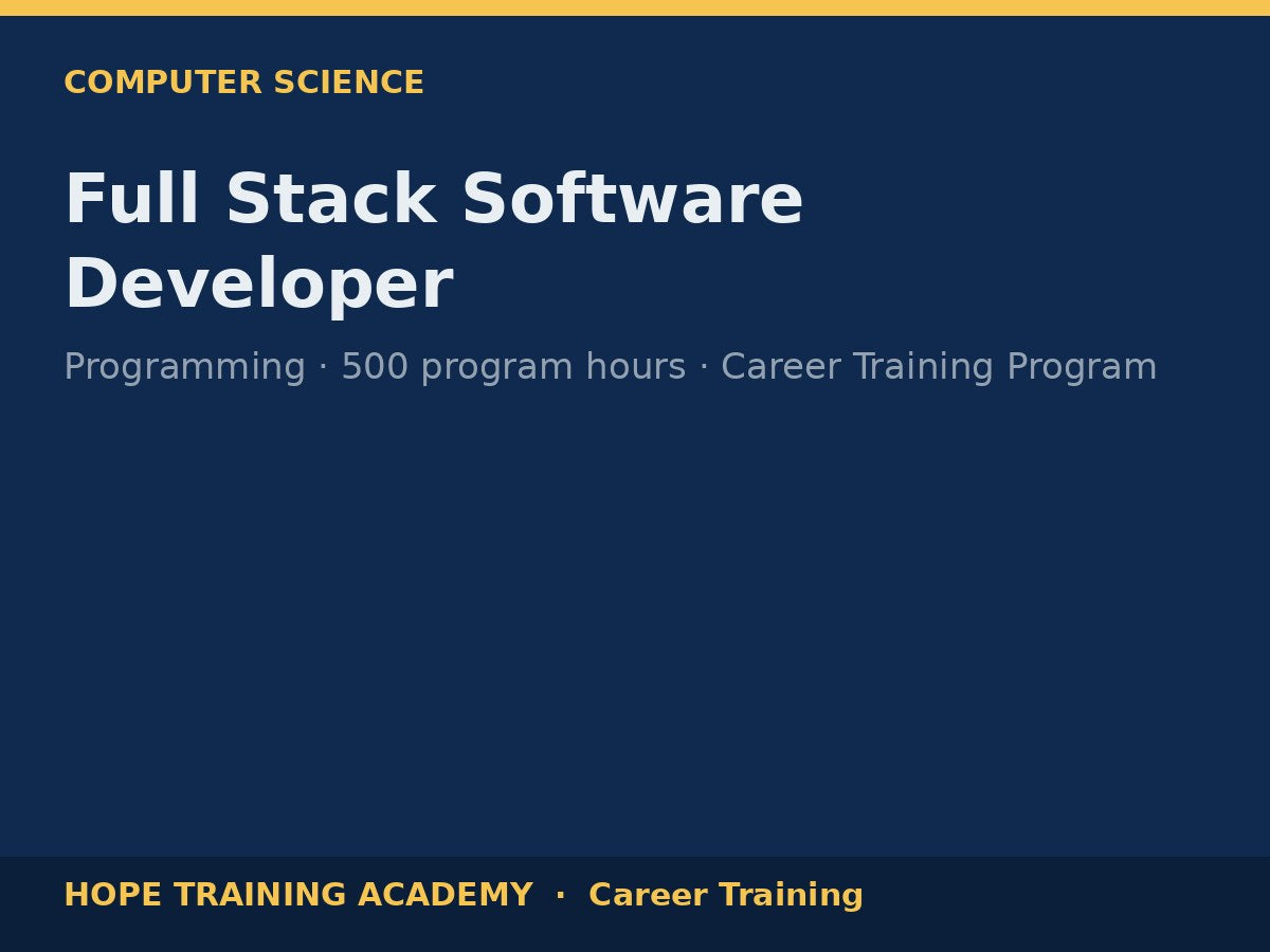 Full Stack Software Developer
