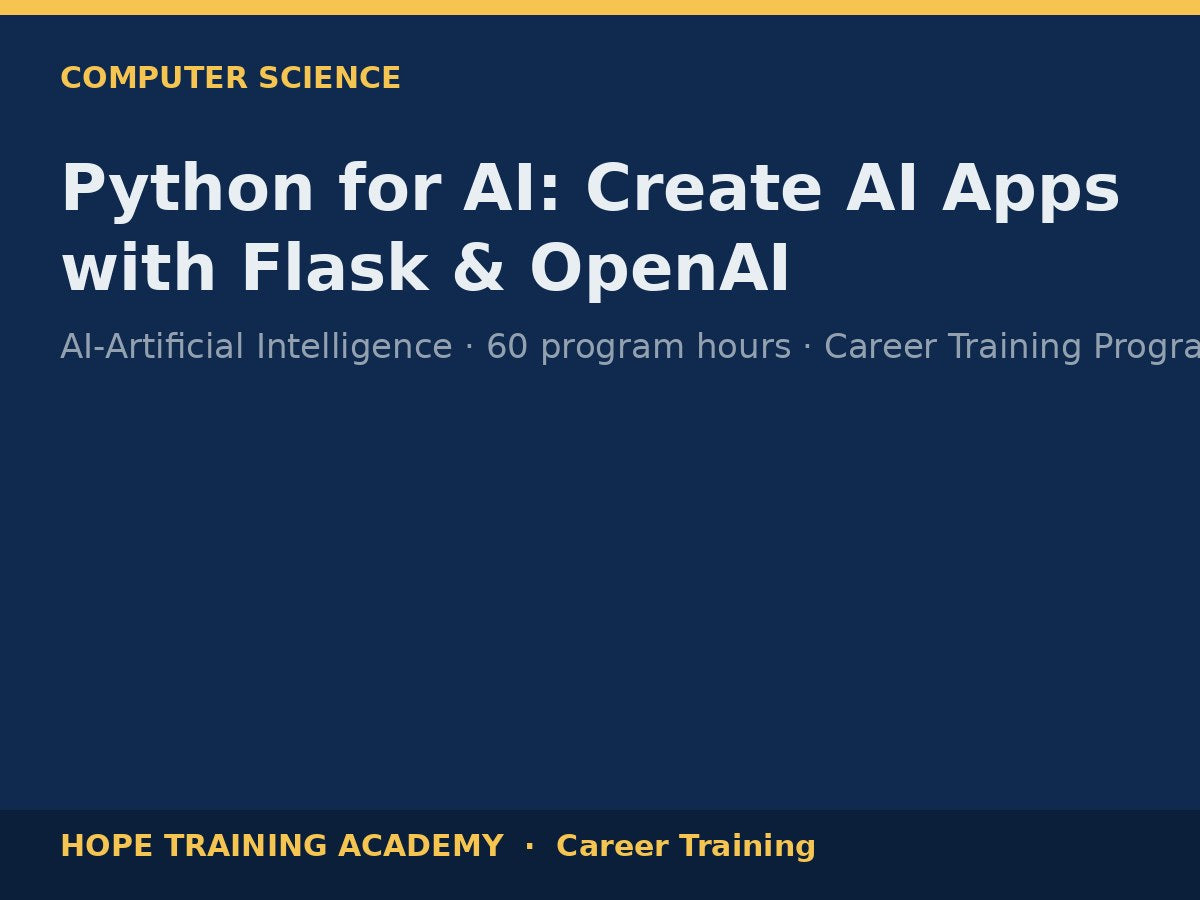 Python for AI: Create AI Apps with Flask & OpenAI