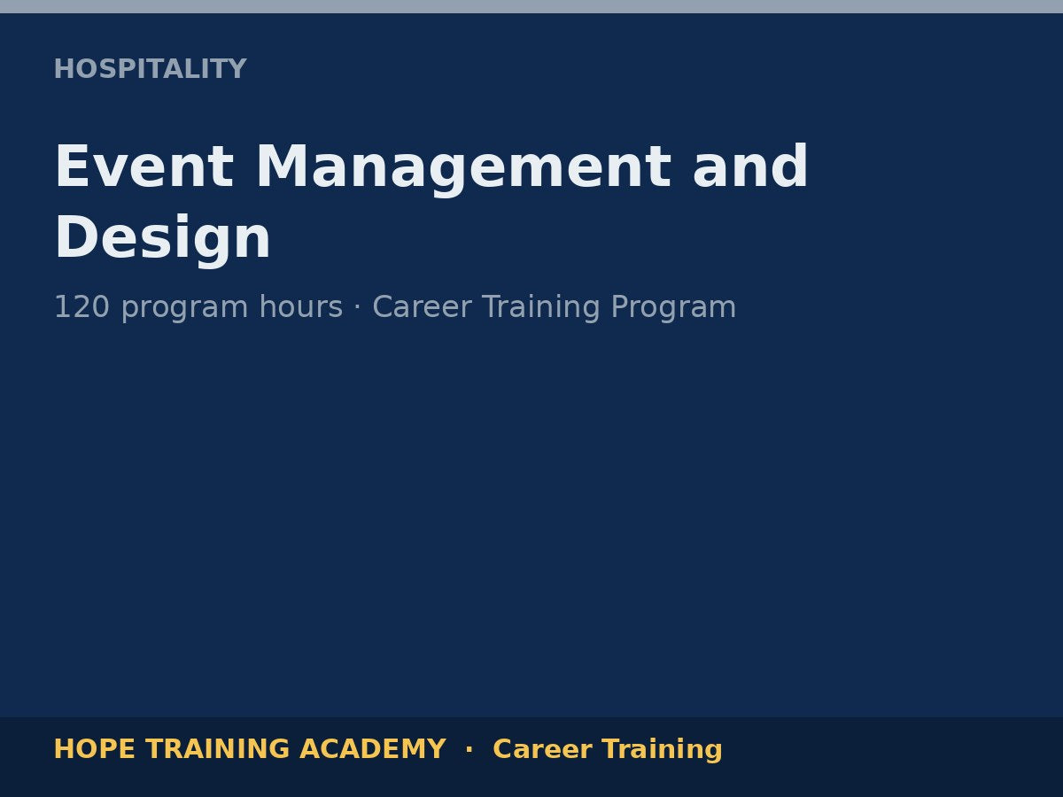 Event Management and Design