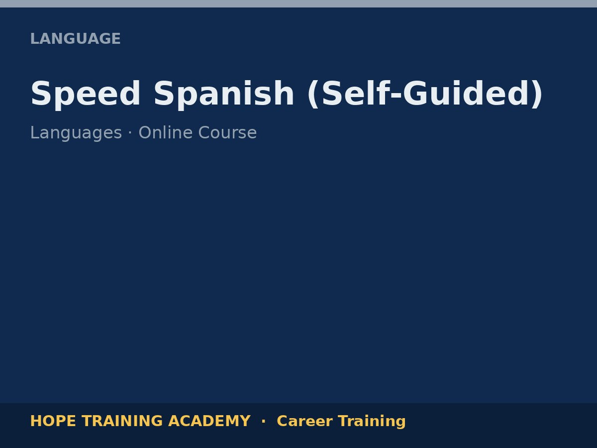 Speed Spanish (Self-Guided)
