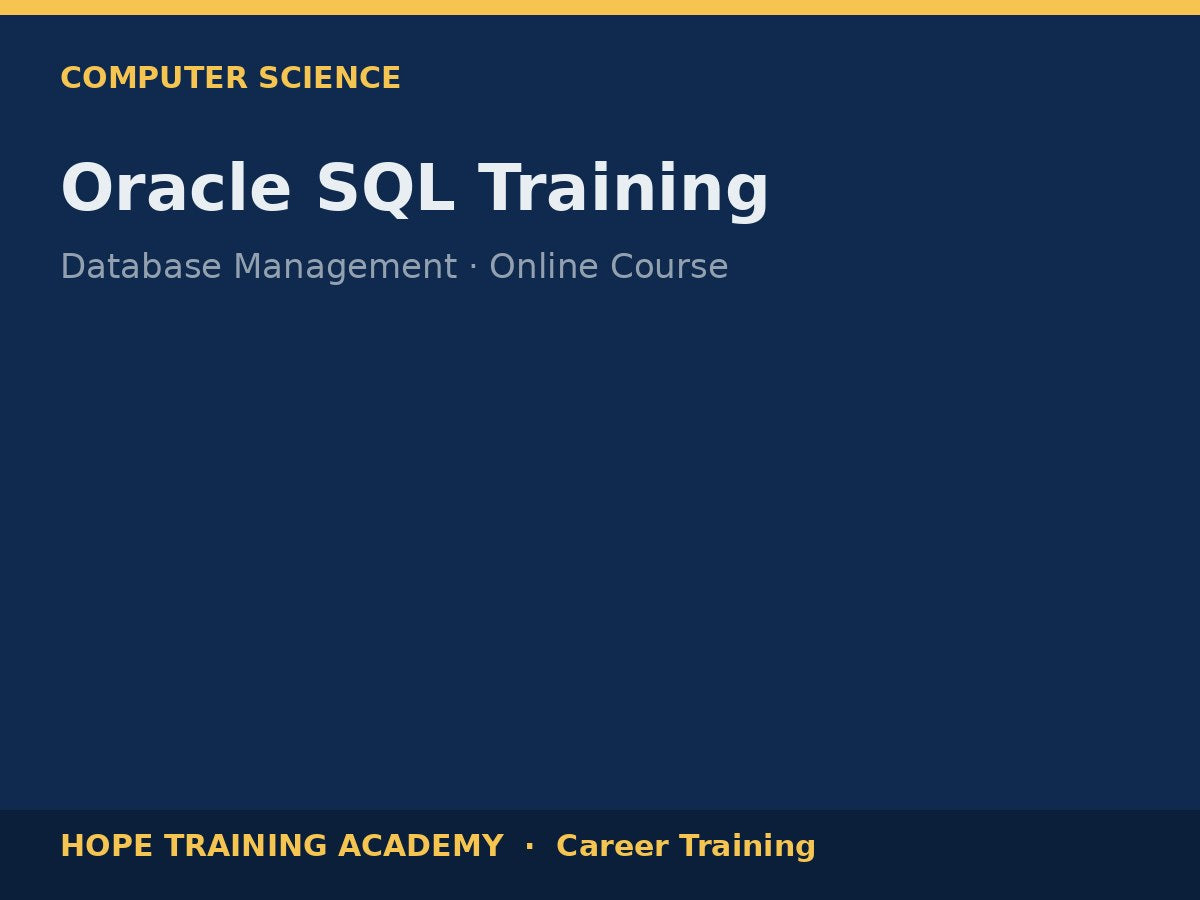 Oracle SQL Training