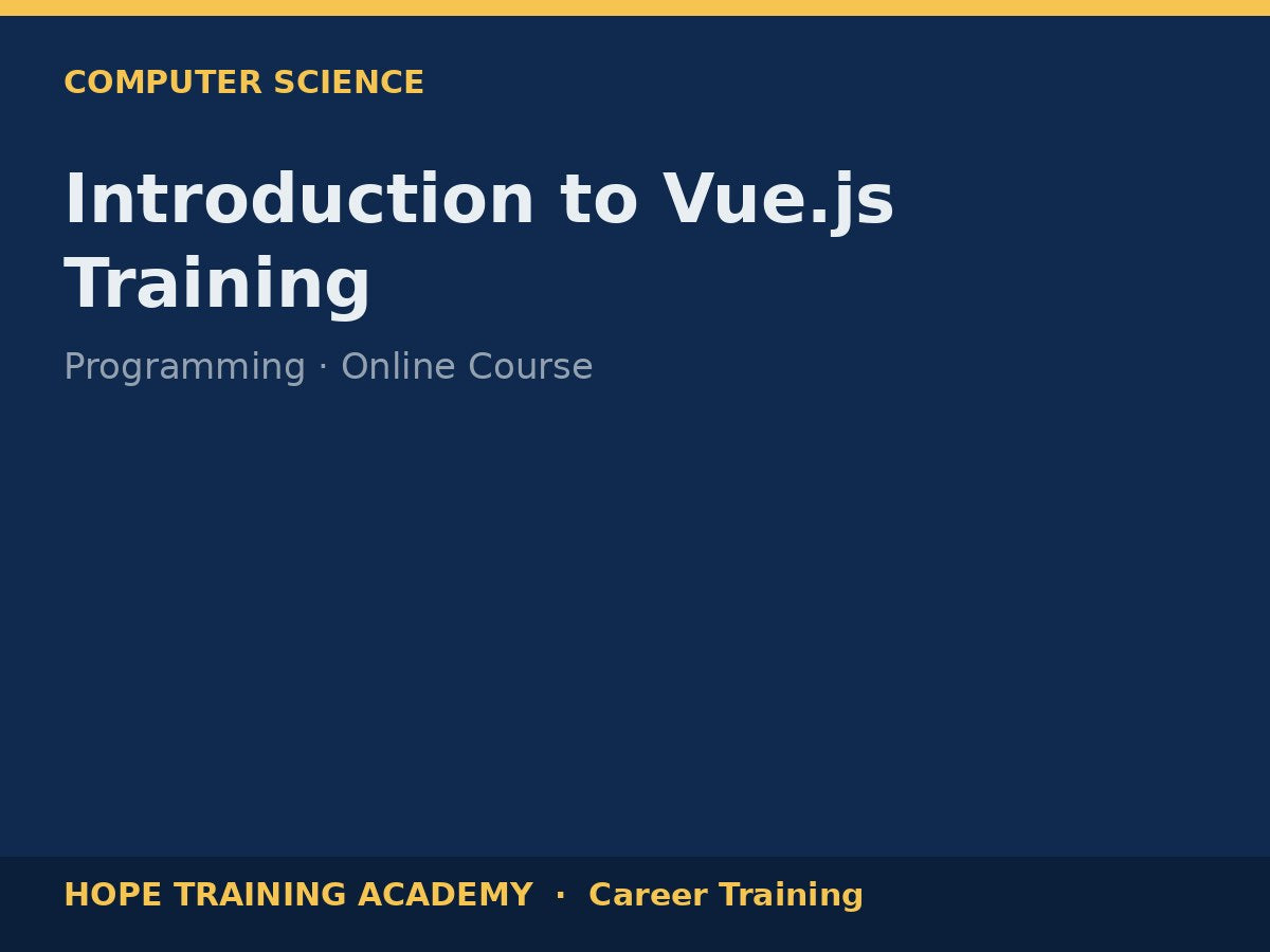 Introduction to Vue.js Training