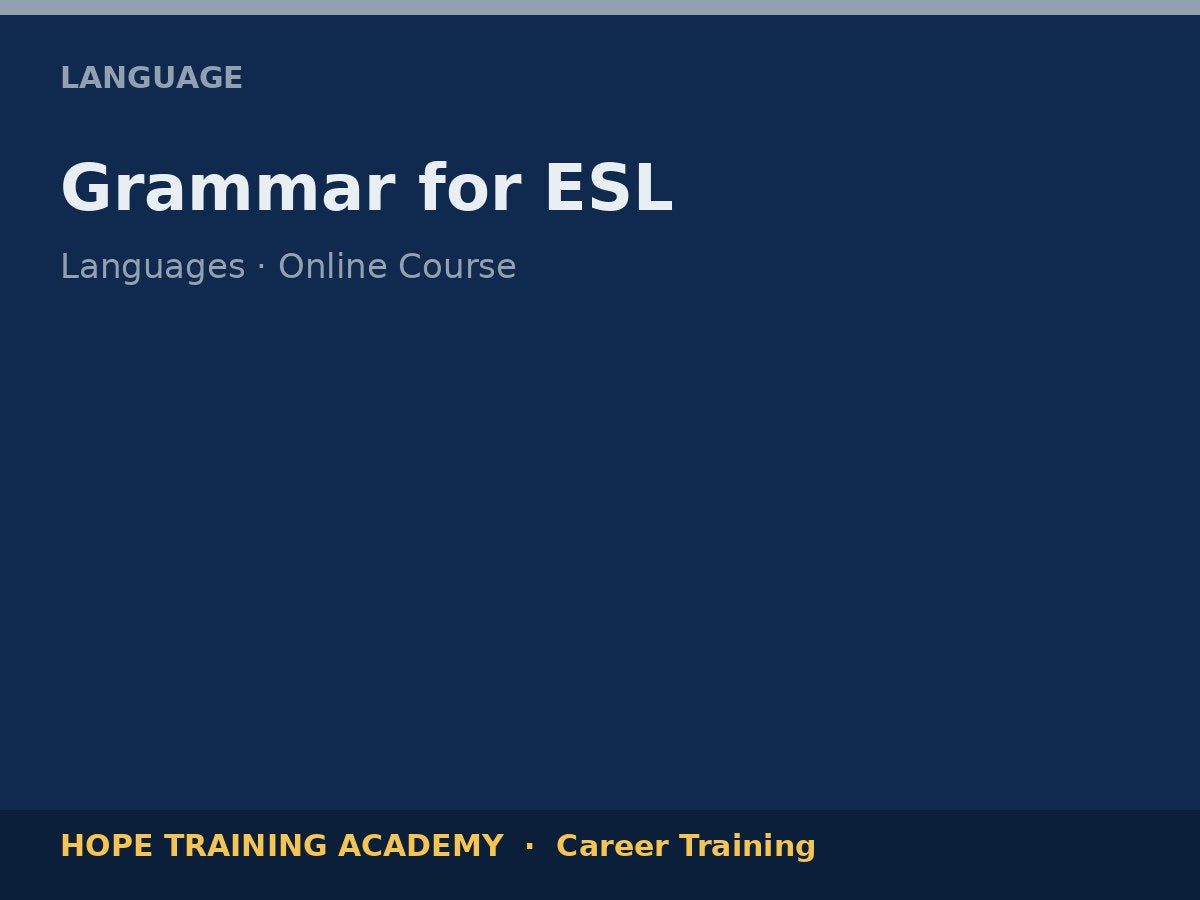 Grammar for ESL