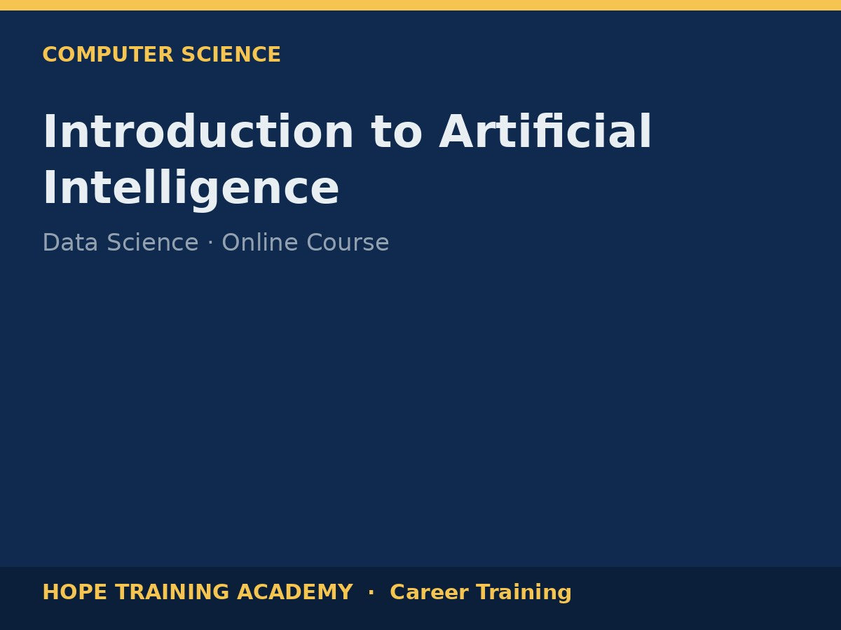 Introduction to Artificial Intelligence