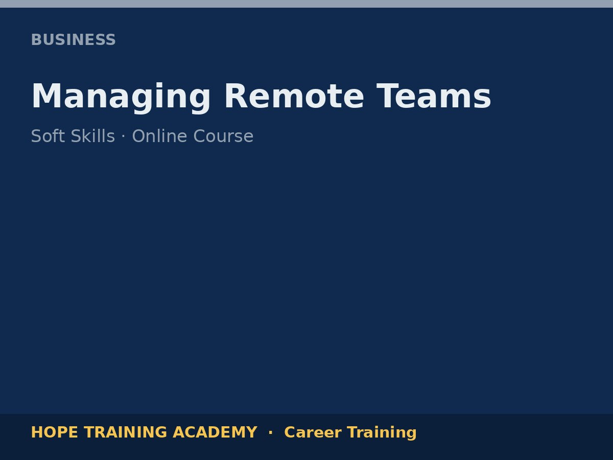 Managing Remote Teams