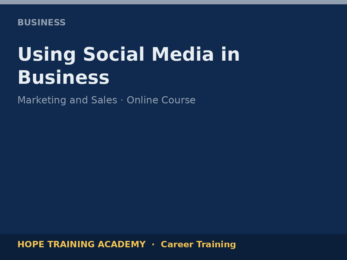 Using Social Media in Business