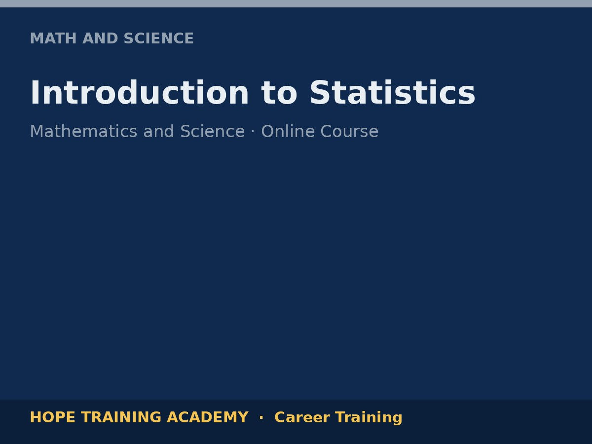 Introduction to Statistics