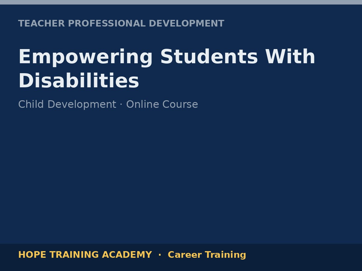 Empowering Students With Disabilities
