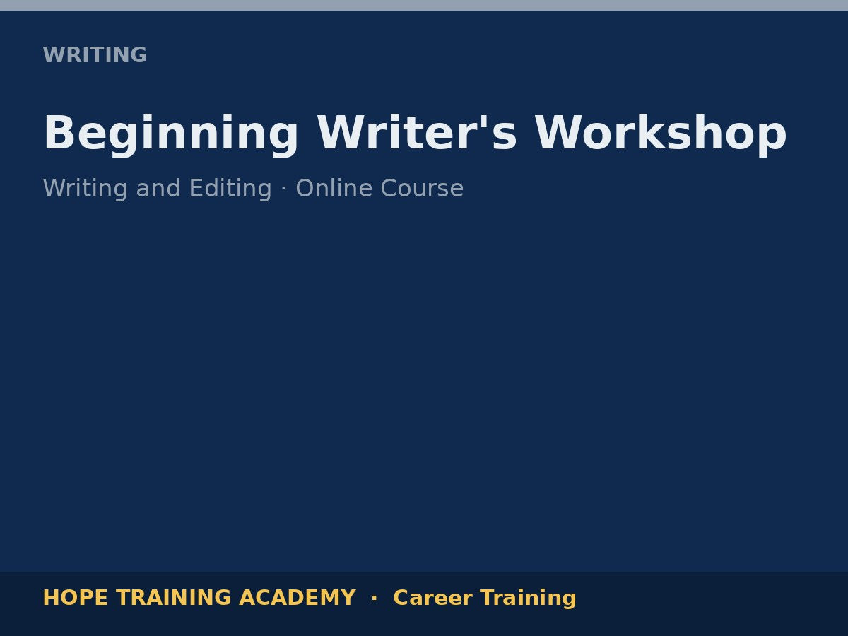 Beginning Writer's Workshop