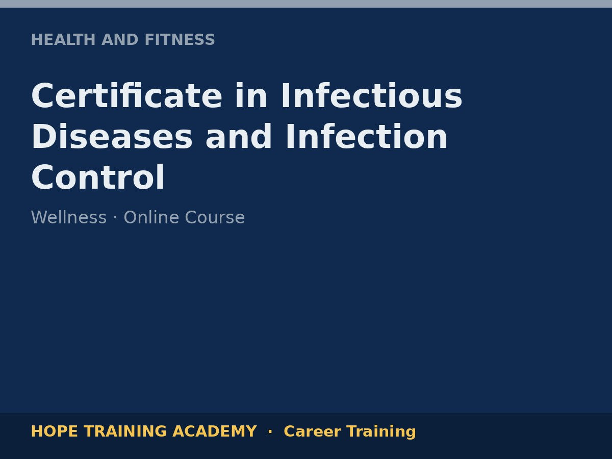 Certificate in Infectious Diseases and Infection Control
