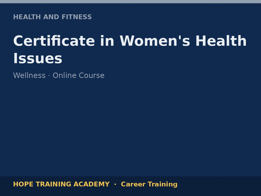 Certificate in Women's Health Issues