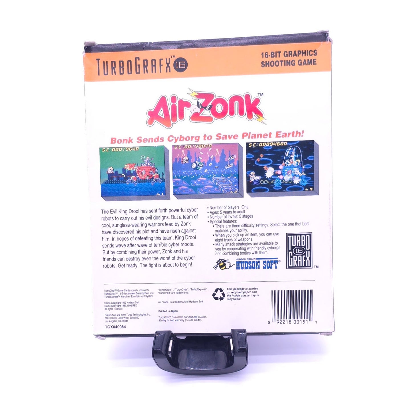 Air Zonk Turbografx16 CIB MINT RARE! Collector Grade TurboGrafx 16