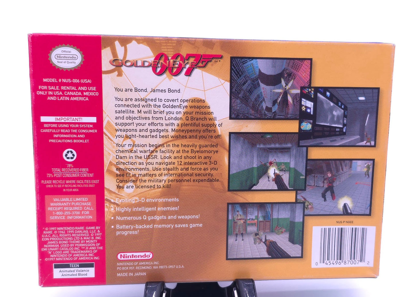 GoldenEye 007 Nintendo 64 Pristine CIB Complete High Grader