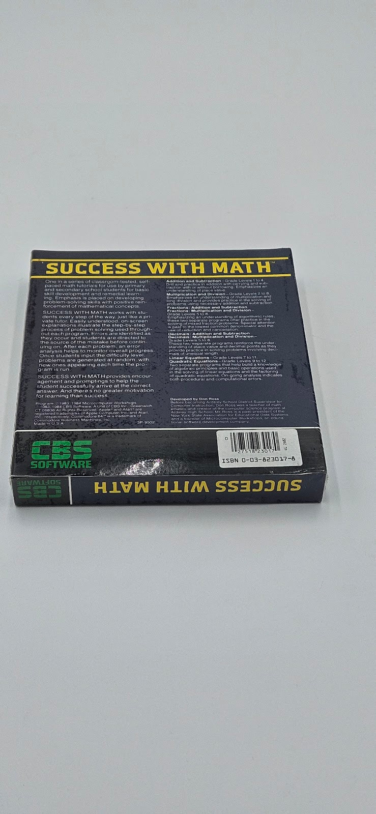 SUCCESS WITH MATH Linear Equations Atari 1200XL