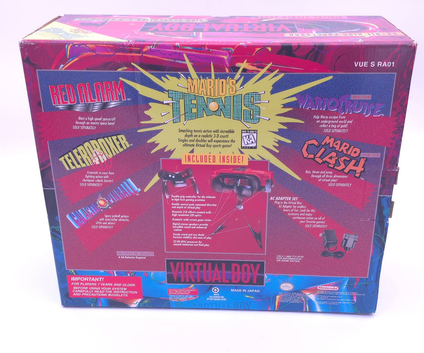 Nintendo Virtual Boy VR GRAIL Complete MINT - Duracell Power Edition - RARE