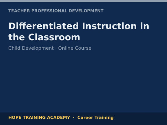 Differentiated Instruction in the Classroom