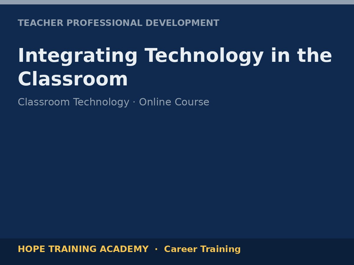 Integrating Technology in the Classroom