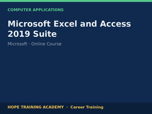Microsoft Excel and Access 2019 Suite