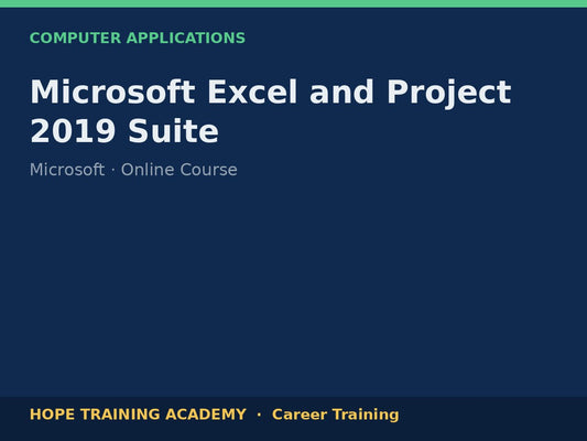 Microsoft Excel and Project 2019 Suite