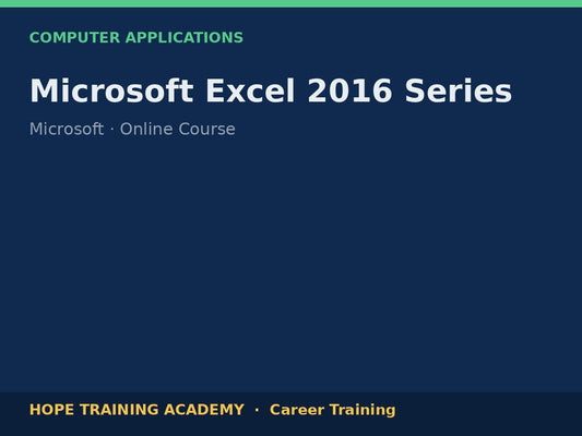 Microsoft Excel 2016 Series