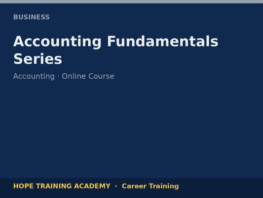 Accounting Fundamentals Series