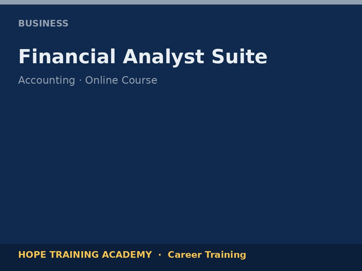 Financial Analyst Suite