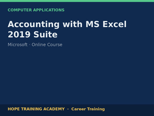 Accounting with MS Excel 2019 Suite