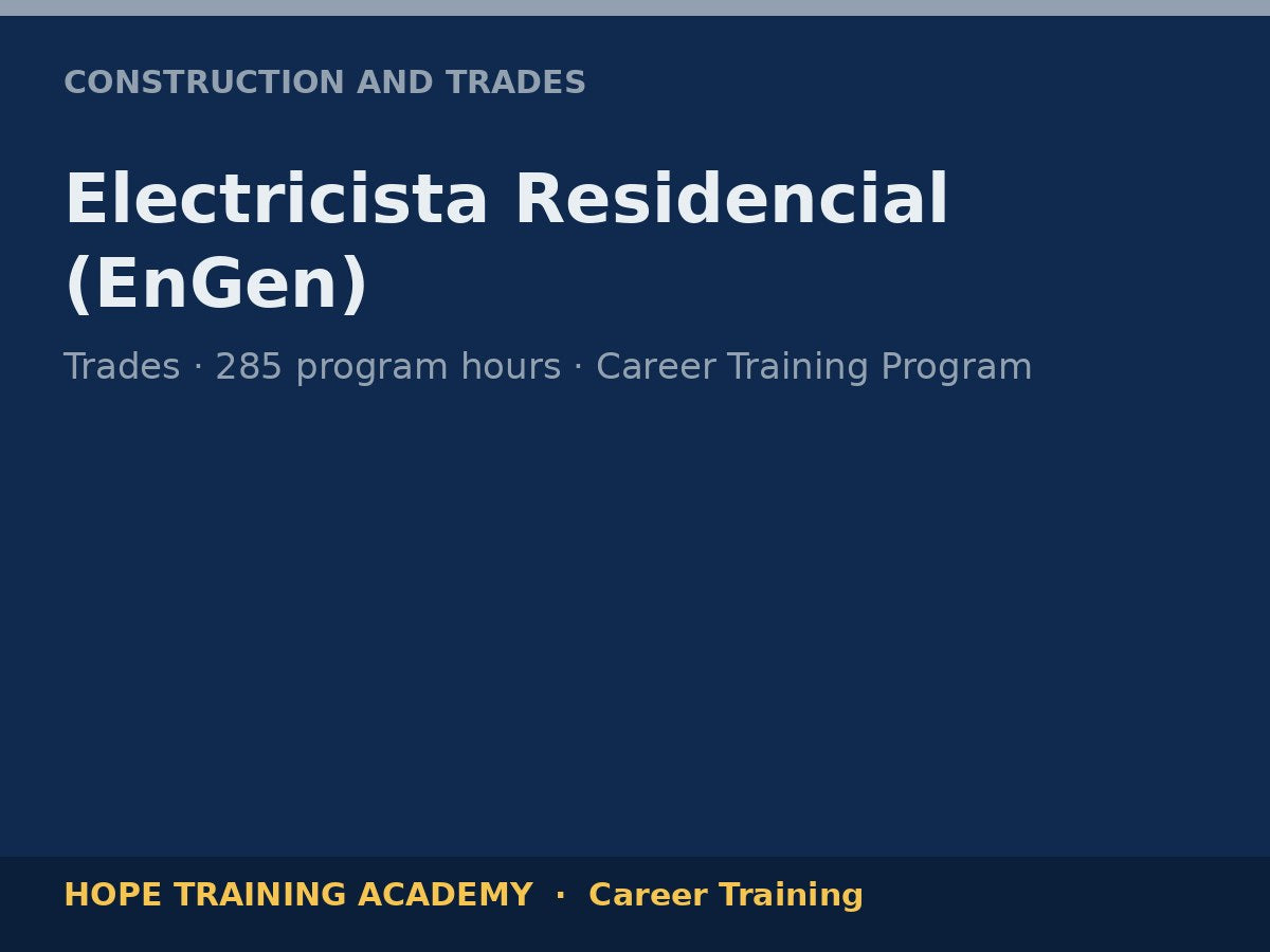 Electricista Residencial (EnGen)