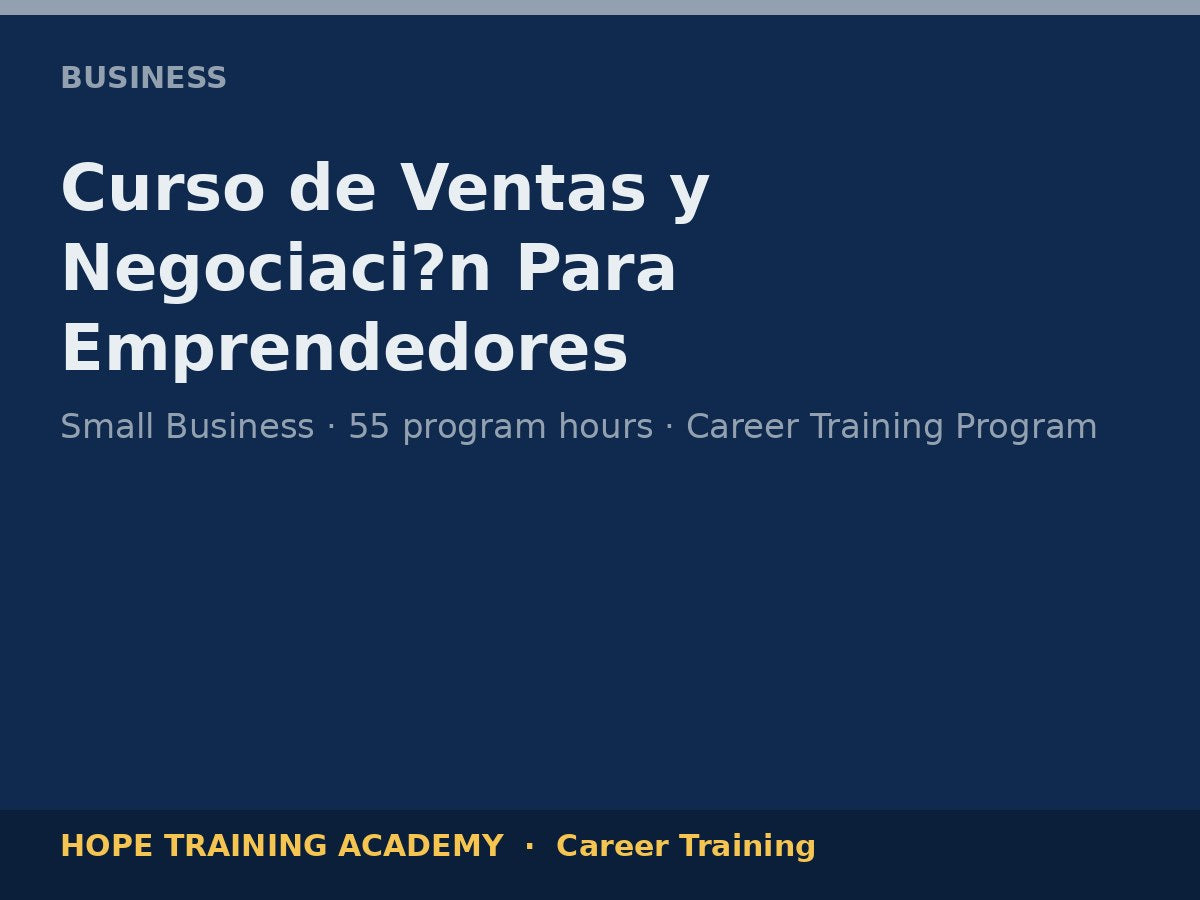 Curso de Ventas y Negociaci?n Para Emprendedores