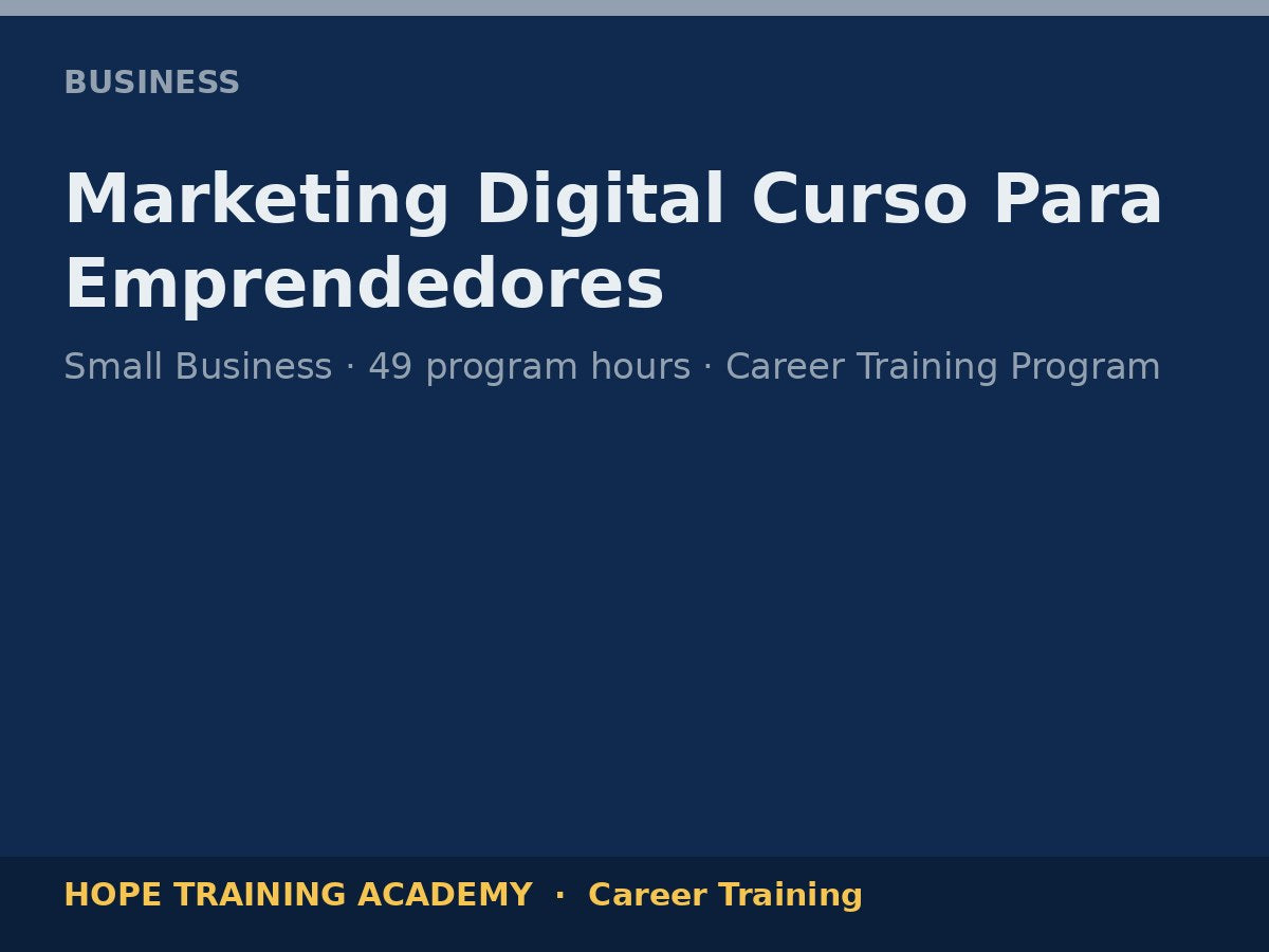 Marketing Digital Curso Para Emprendedores