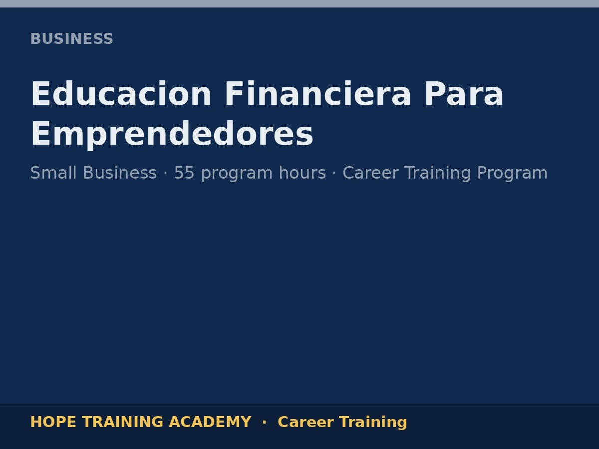 Educacion Financiera Para Emprendedores