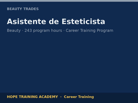 Asistente de Esteticista