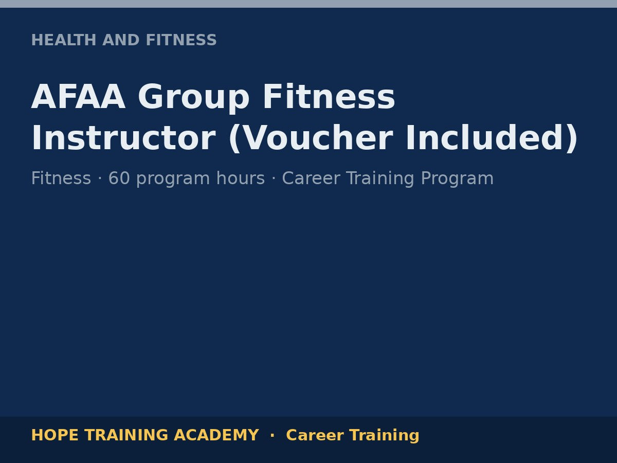 AFAA Group Fitness Instructor (Voucher Included)