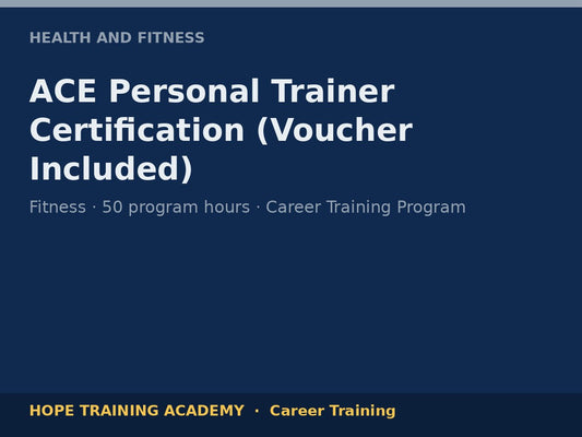 ACE Personal Trainer Certification (Voucher Included)