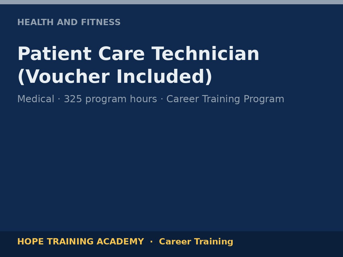 Patient Care Technician (Voucher Included)
