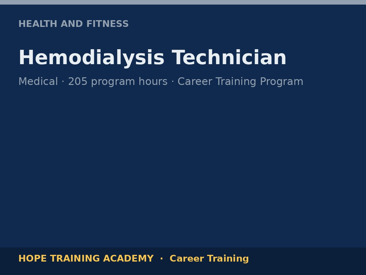 Hemodialysis Technician