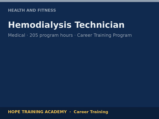 Hemodialysis Technician
