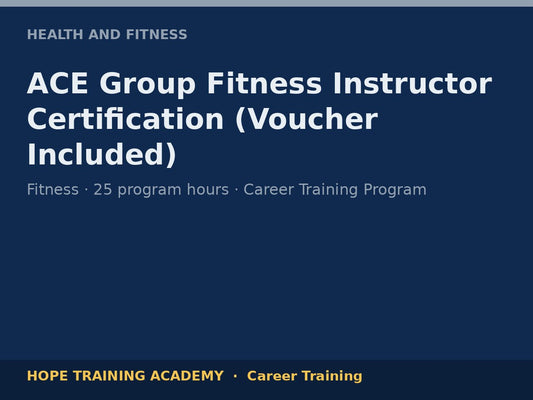 ACE Group Fitness Instructor Certification (Voucher Included)