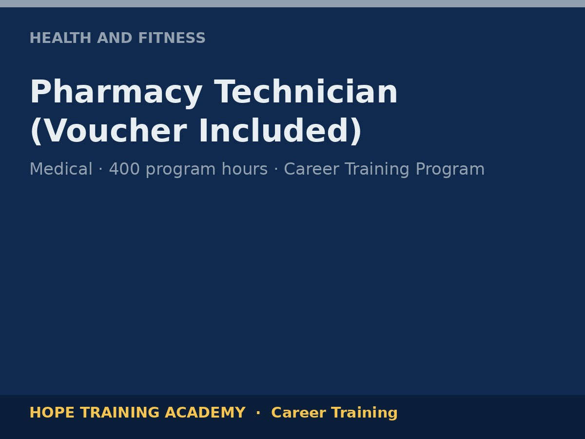 Pharmacy Technician (Voucher Included)