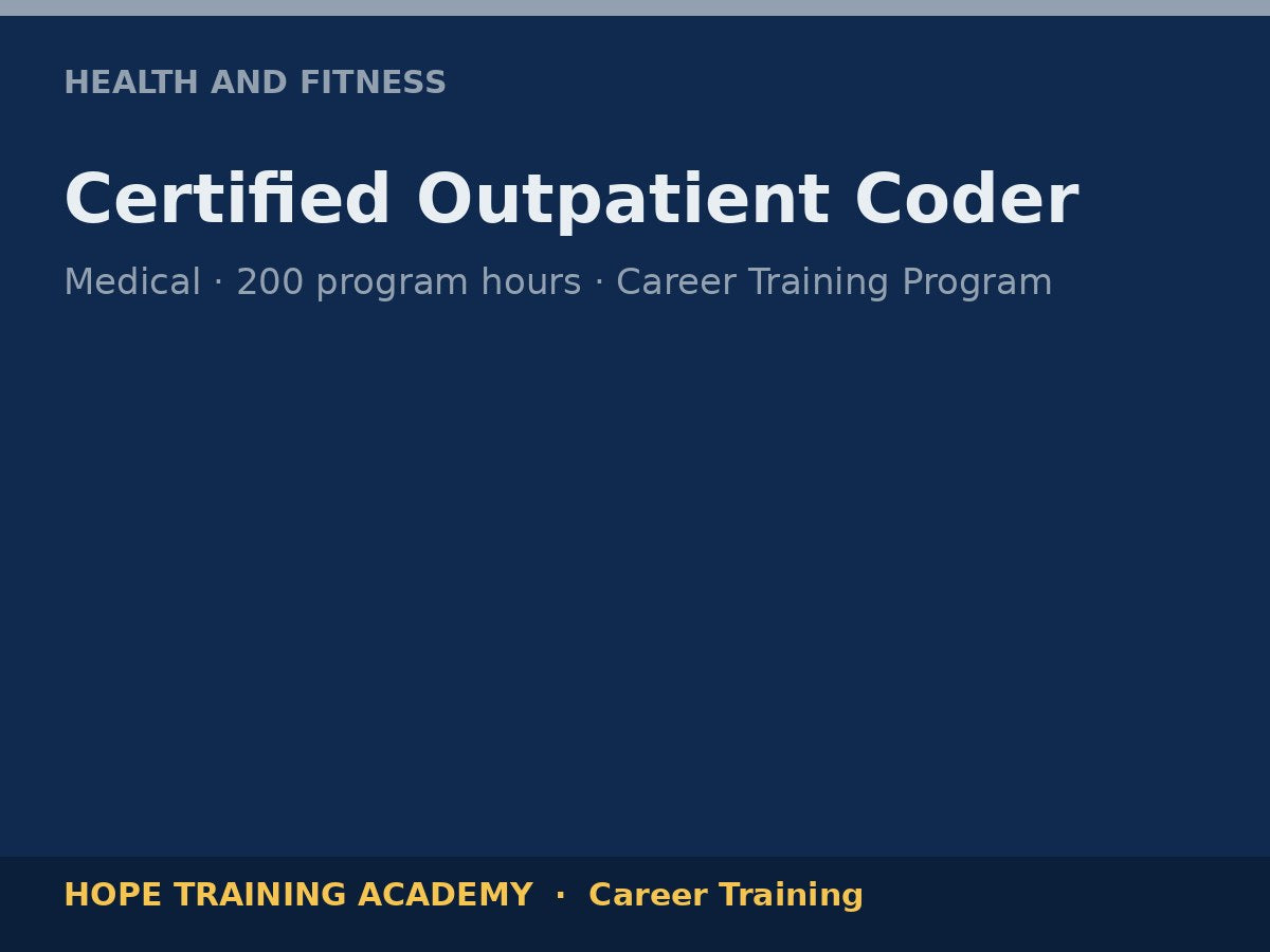 Certified Outpatient Coder