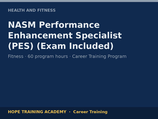 NASM Performance Enhancement Specialist (PES) (Exam Included)