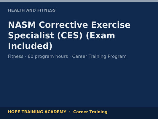 NASM Corrective Exercise Specialist (CES) (Exam Included)